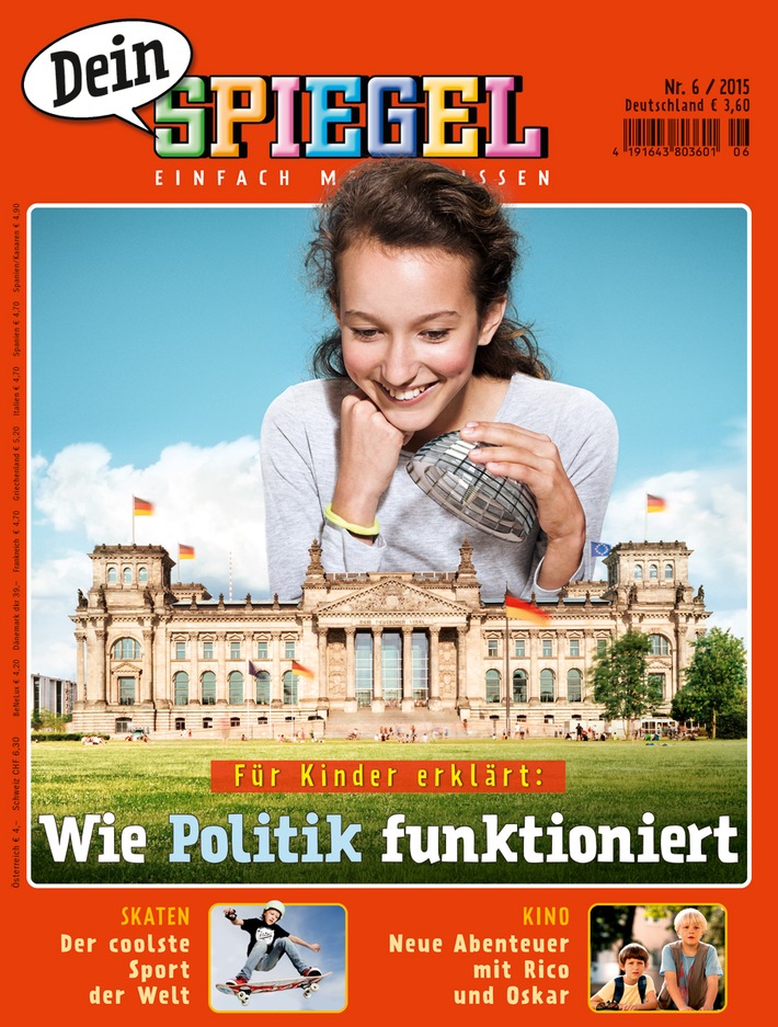  in "Dein SPIEGEL": "Für Kinder erklärt: Wie Politik funktioniert" / Neue Ausgabe 6/2015 erscheint am Dienstag, 19. Mai 2015 (FOTO)