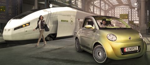 Uc 1 in UC? Rinspeed vereint Auto, Bahn und Web