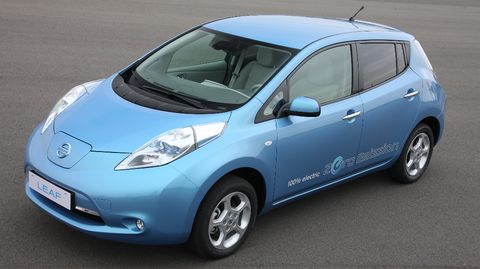 Elektroauto-Nissan-Leaf in Elektro-Studie Townpod von Nissan