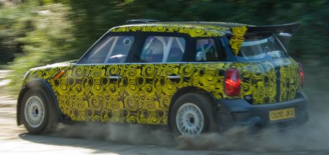 Mini-countryman-wrc in Shakedown für den Mini Countryman WRC
