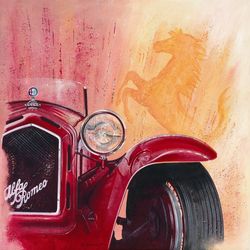Alfra-romeo-ferrari-steffen-imhof in Alfa Romeo in Acryl von Steffen Imhof