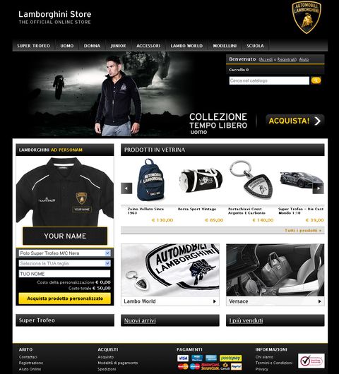 Lamborghini-online-store in Lamborghini startet neuen Online-Shop