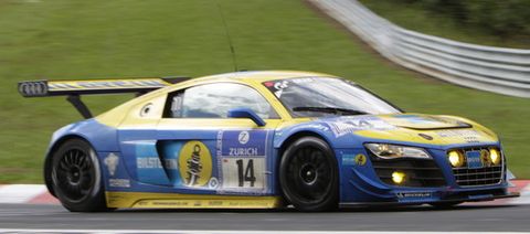 Audi-R8-LMS in Nürburgring: Porsche gewinnt das 24-Stunden-Rennen