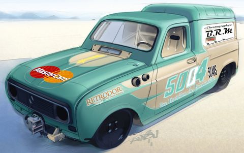 Renault-4-Triplettes-de-Bonneville in Klassiker: Alter Renault 4 auf 280 Sachen gebracht