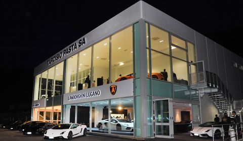 Lamborghini-lugano in Lamborghini geht in Lugano an den Start