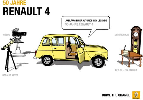 50-Jahre-Renault-4 in Vintage: iPad-App vom Renault 4