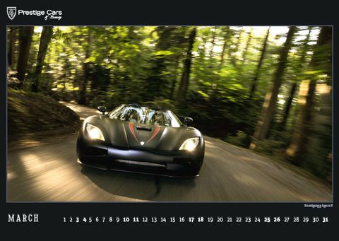 PRESTIGE CARS Calendar 2012 Koenigsegg Agera R