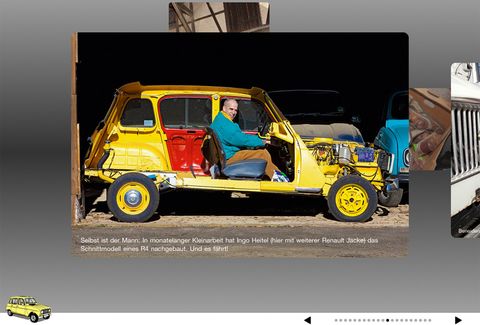 Renault-4-iPad-App in Vintage: iPad-App vom Renault 4