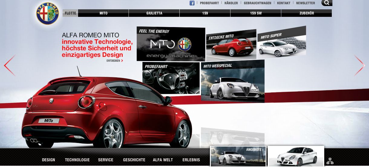 Relaunch-alfaromeo-de in Relaunch: alfaromeo.de neu abgemischt